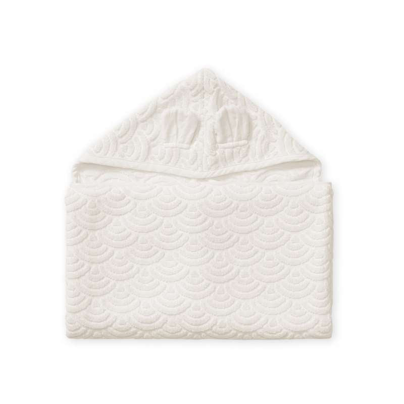 Cam Cam Copenhagen Ręcznik z kapturem i uszami - Junior - GOTS - Off-White